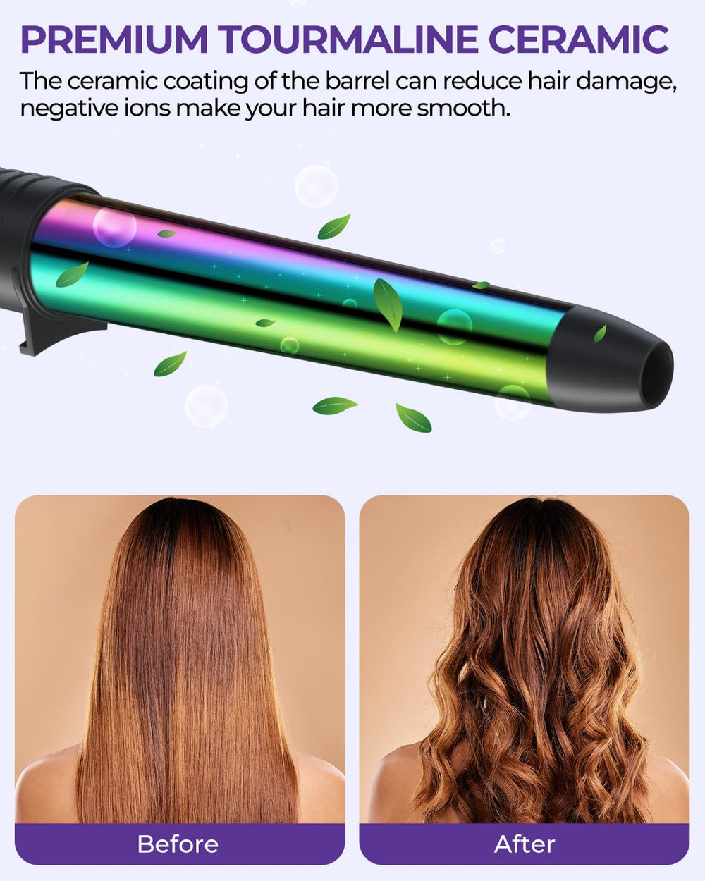 Ohuhu 1.25 inch barrel close-up for glamorous waves