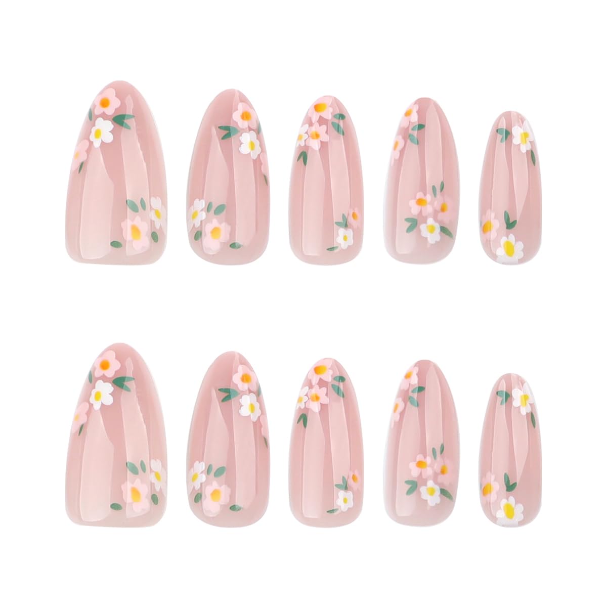 OHWODA almond shaped nails set of 24 pieces for versatile sizing.