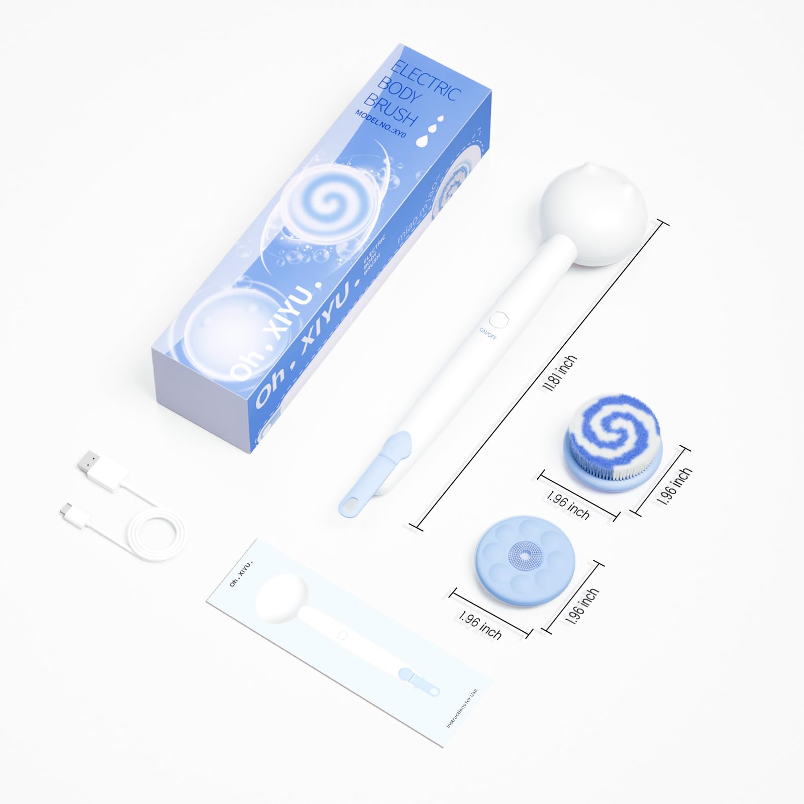 Oh,XIYU ergonomic long handle helps reach the back with ease.