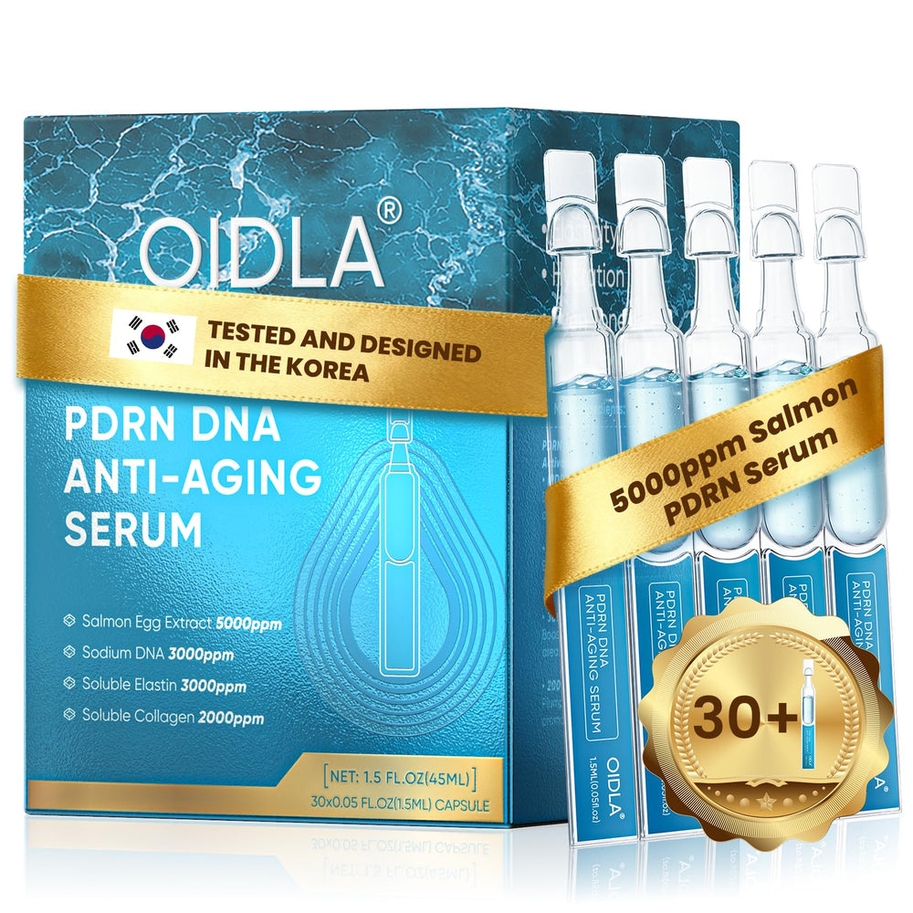 OIDLA Salmon DNA Serum packaging with hygienic tubes preserves potency and freshness.