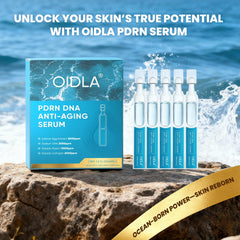 OIDLA Salmon DNA Serum highlights high-potency PDRN for skin renewal potential.