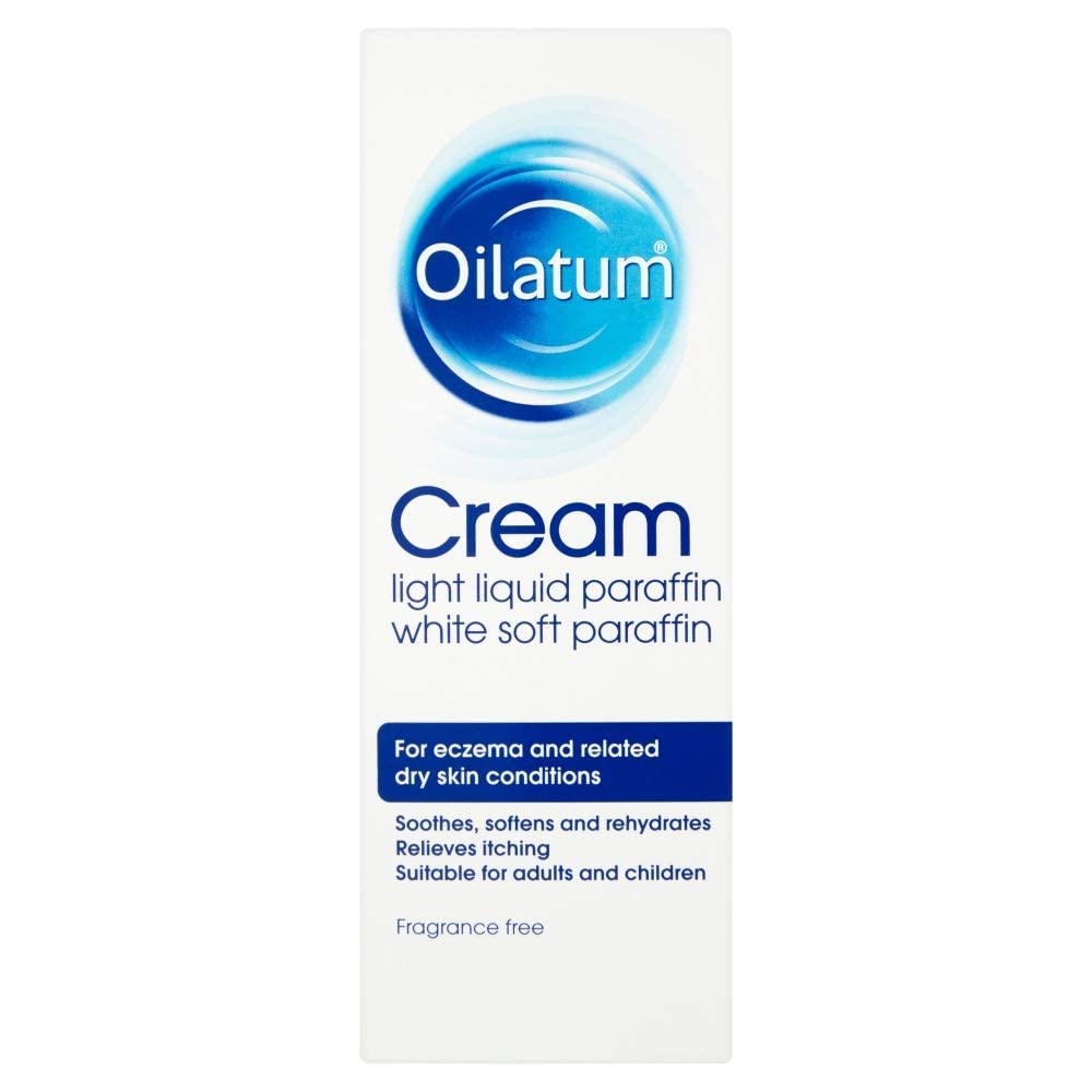 Oilatum Cream 150g jar close-up showing gentle, fragrance-free formula for sensitive skin