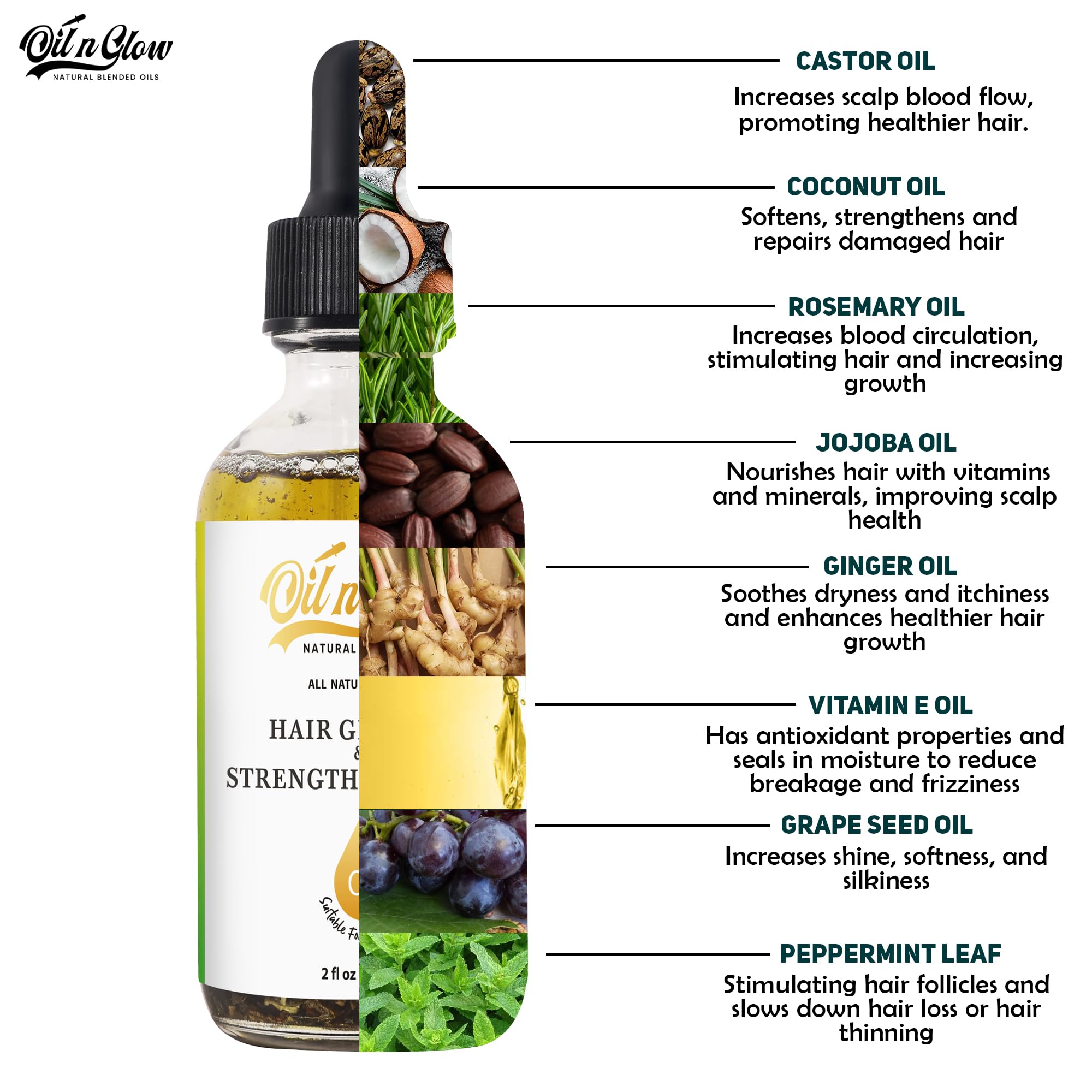 OilnGlow dropper application for precise scalp care and nourishment.