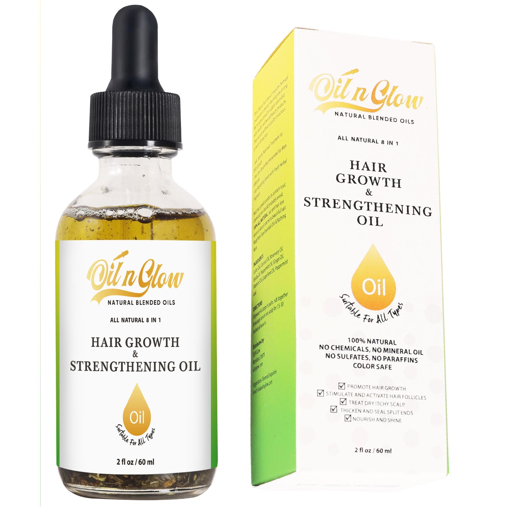 OilnGlow vegan oil blend highlights plant-based daily nourishment.
