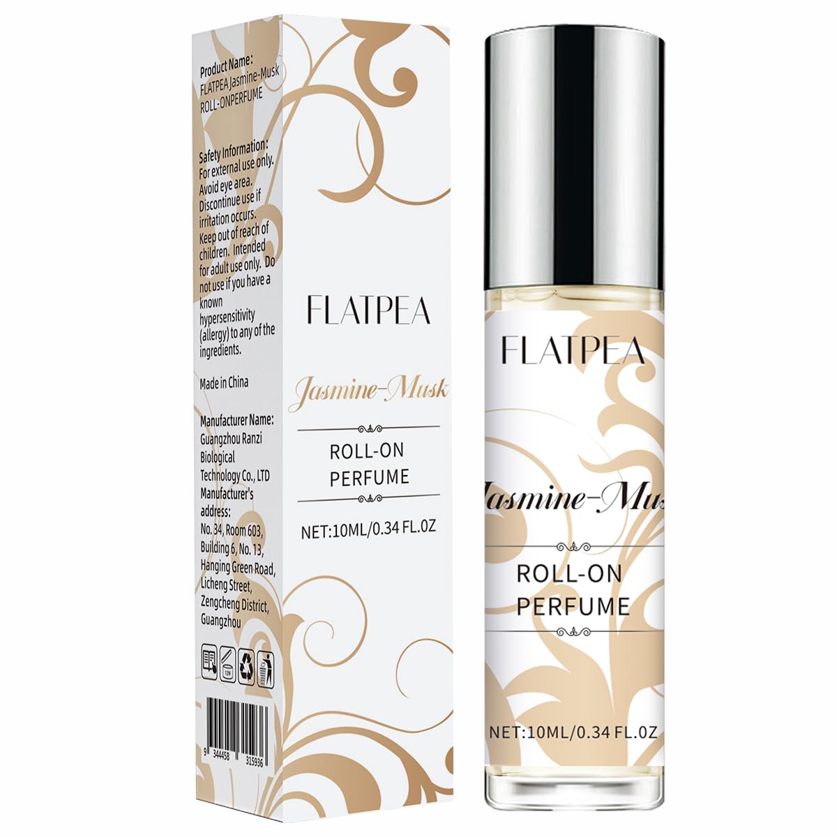 OINSOES Jasmine Musk Roll-On bottle for daily wear in a purse.