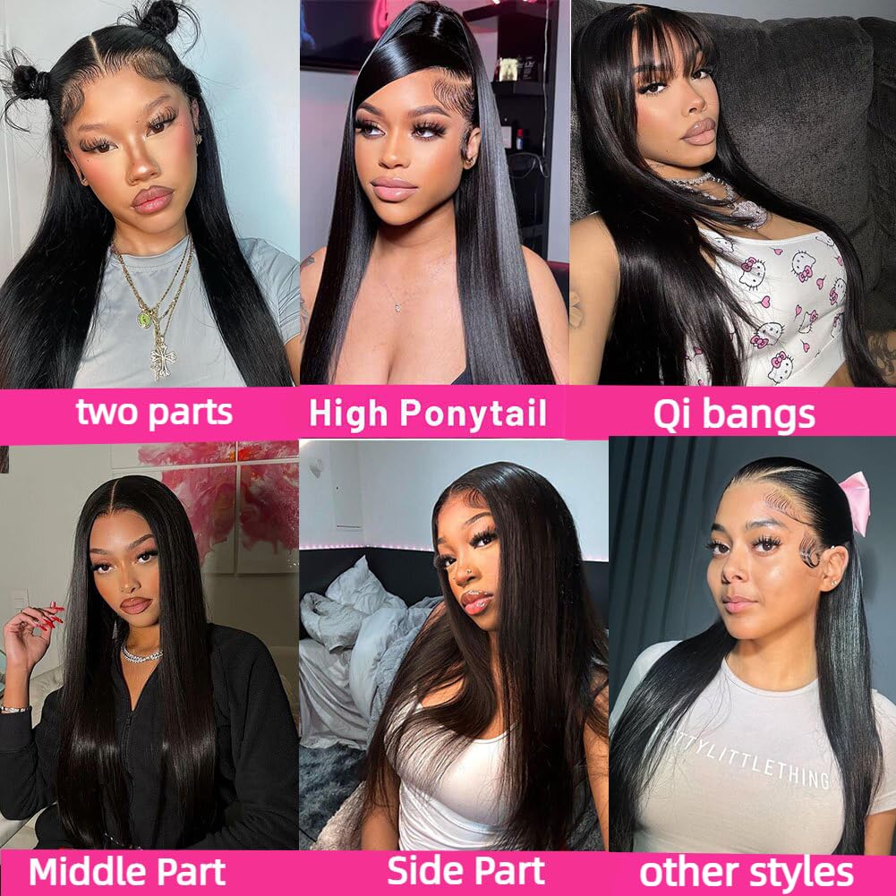 Oiosir 4-inch deep parting for versatile styling options.