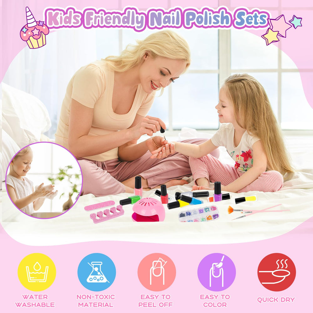 Oisacirg Kids Nail Polish Set diamond painting pen adds detailed designs