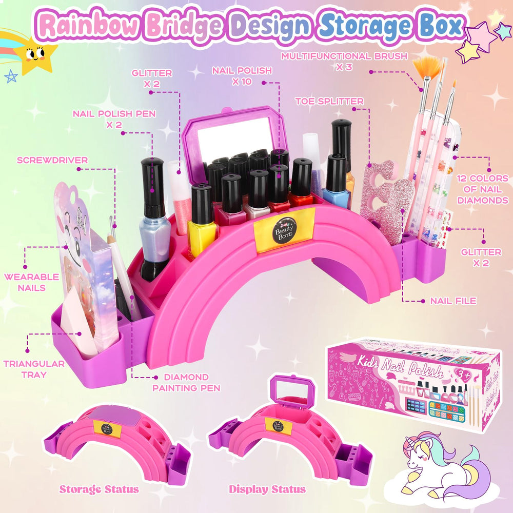 Oisacirg Kids Nail Polish Set nail dryer speeds drying between designs