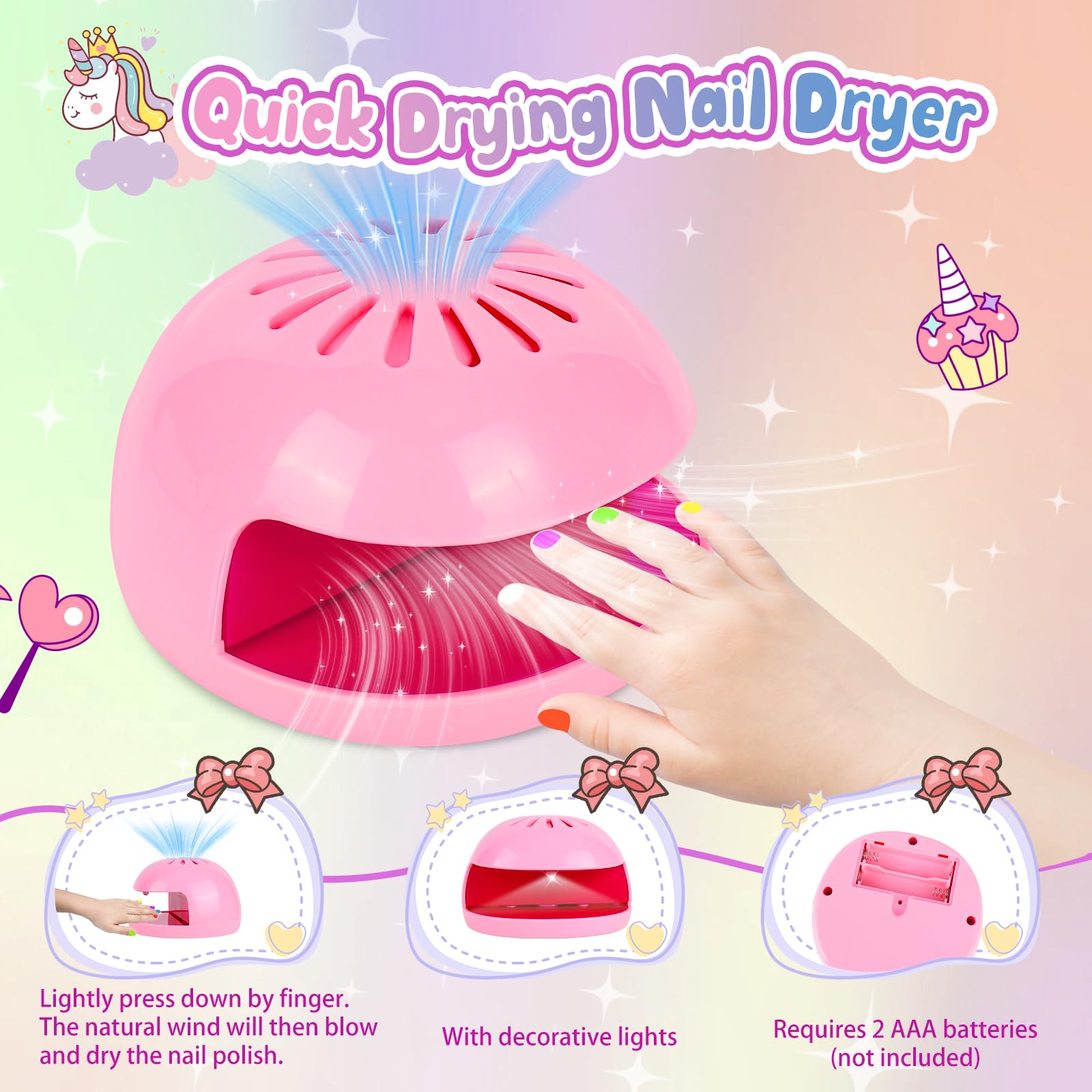 Oisacirg Kids Nail Polish Set nail polish collection offers vibrant, washable shades