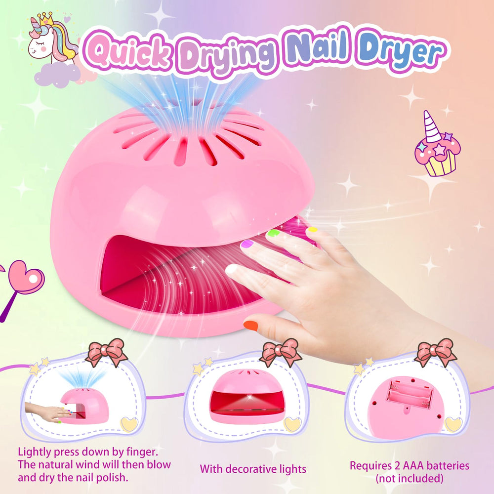 Oisacirg Kids Nail Polish Set nail polish collection offers vibrant, washable shades