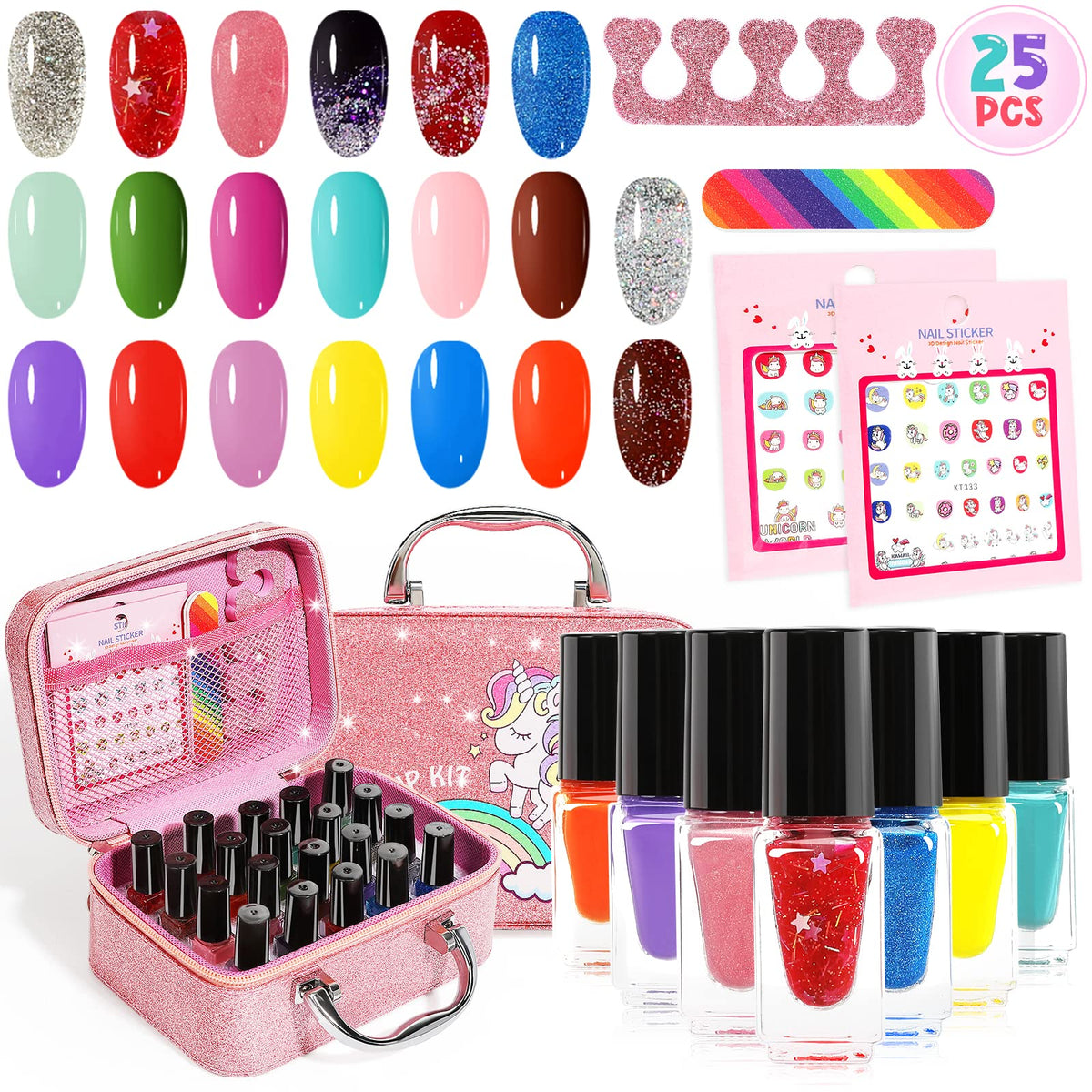 Oisacirg kids nail polish set packaging, ideal for gifting and storage.