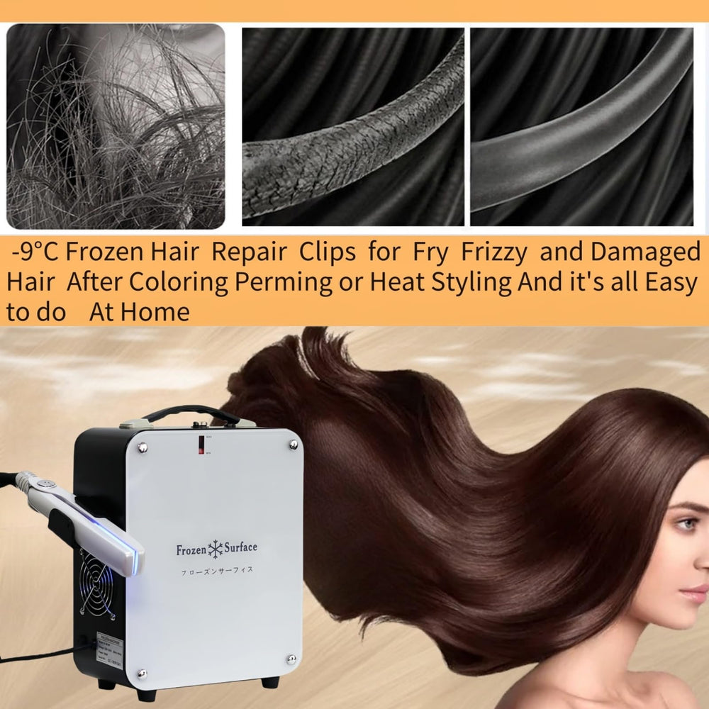 OIYALI Freeze Clip in-use applying cooling to hair sections
