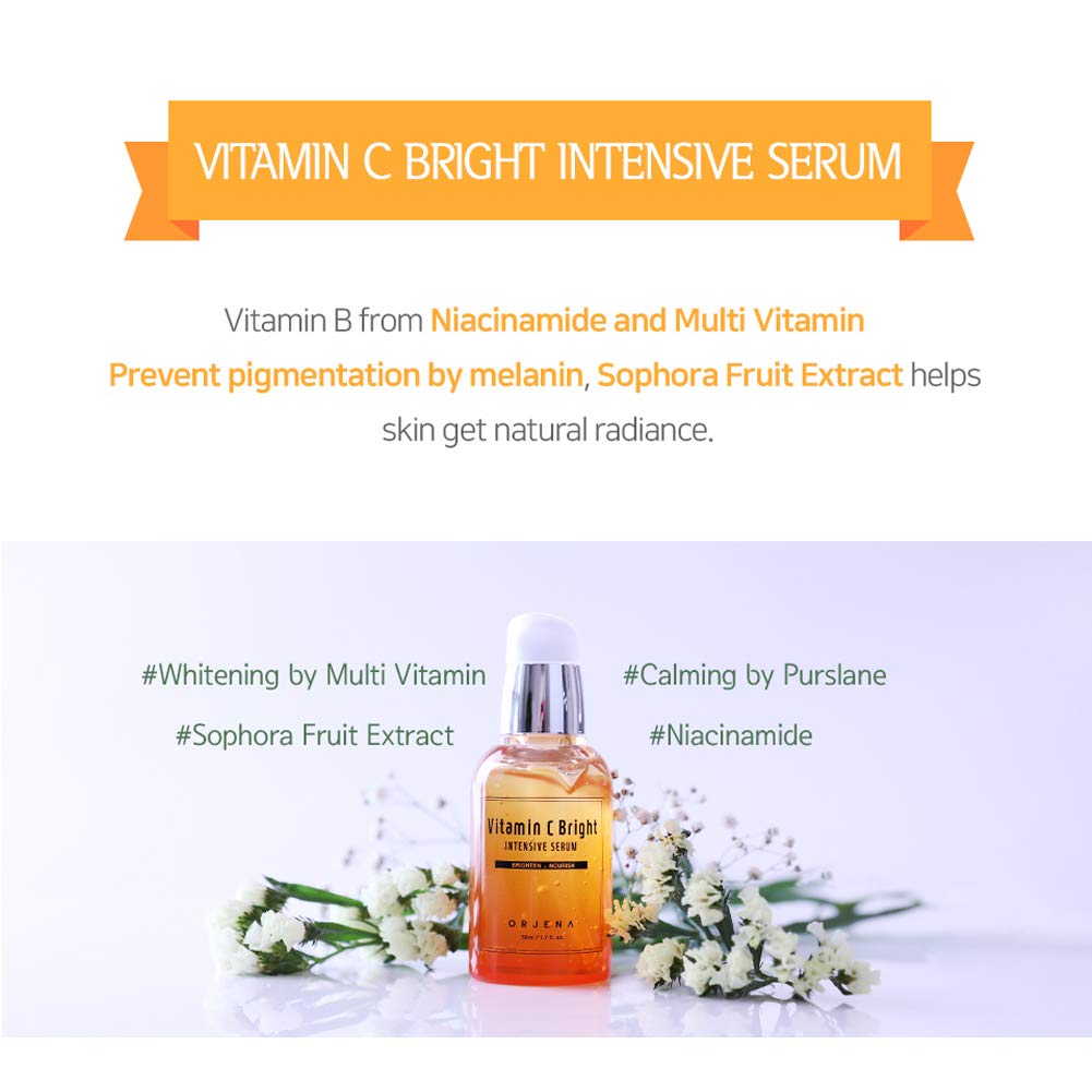 Orjena Vitamin C Serum with aloe and green tea nourishes skin daily