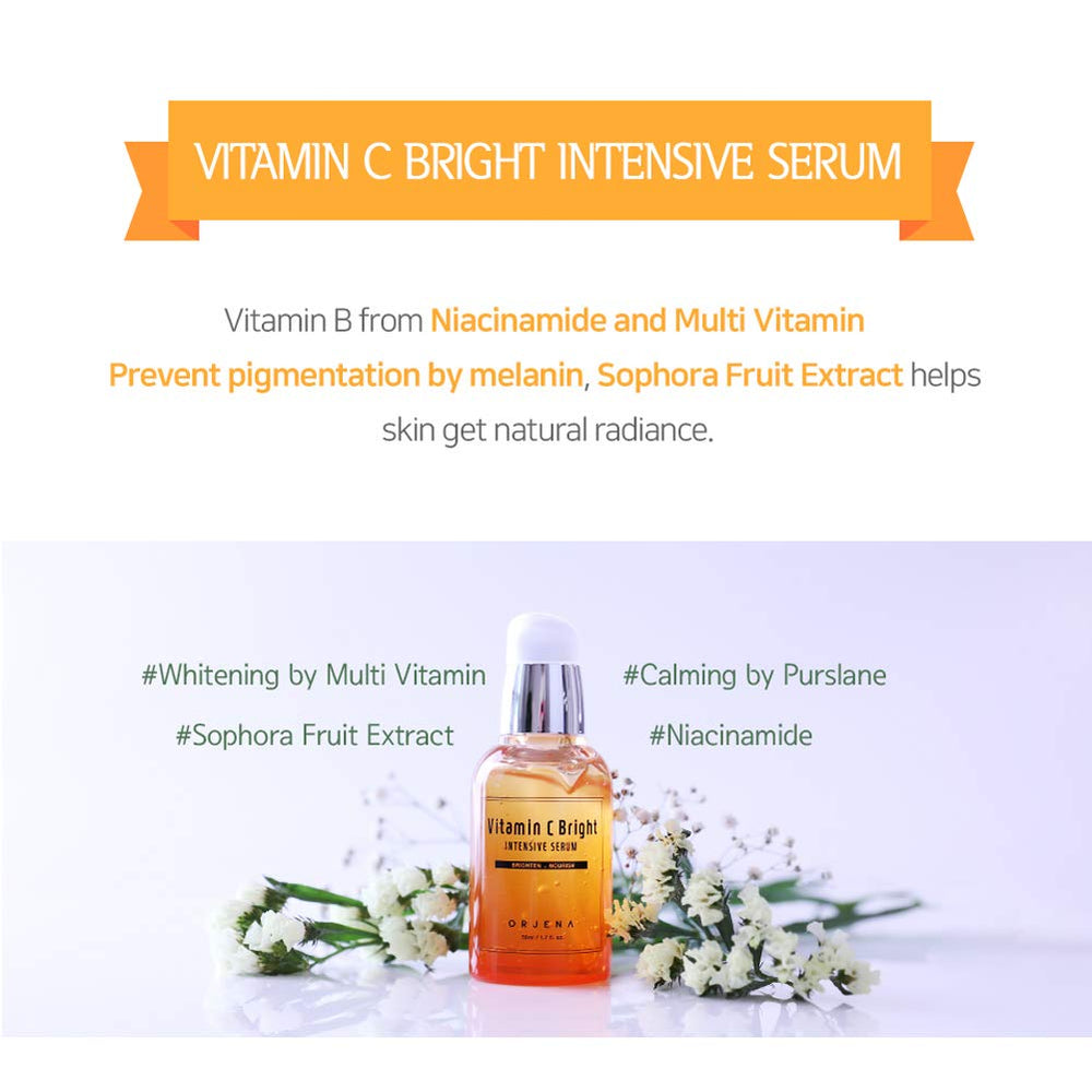 Orjena Vitamin C Serum with aloe and green tea nourishes skin daily
