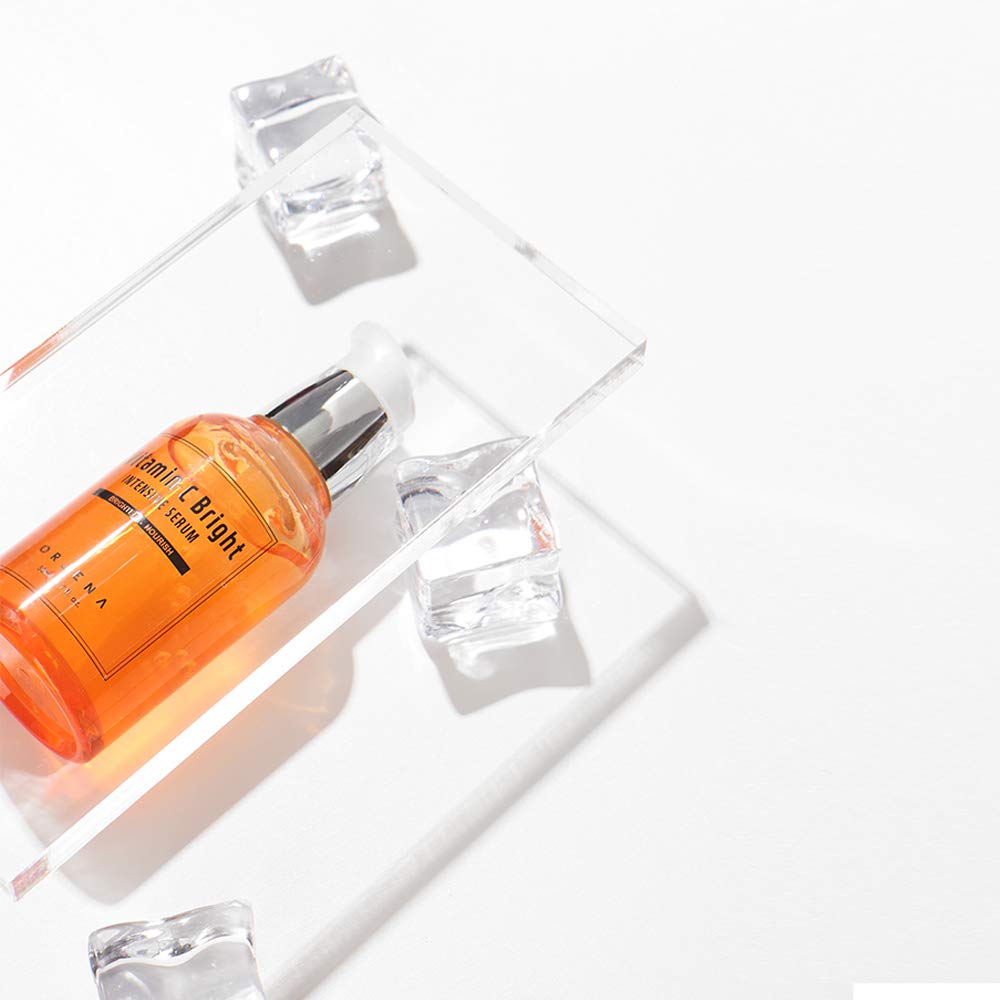 Orjena Vitamin C Serum close-up applying on skin demonstrates quick absorption