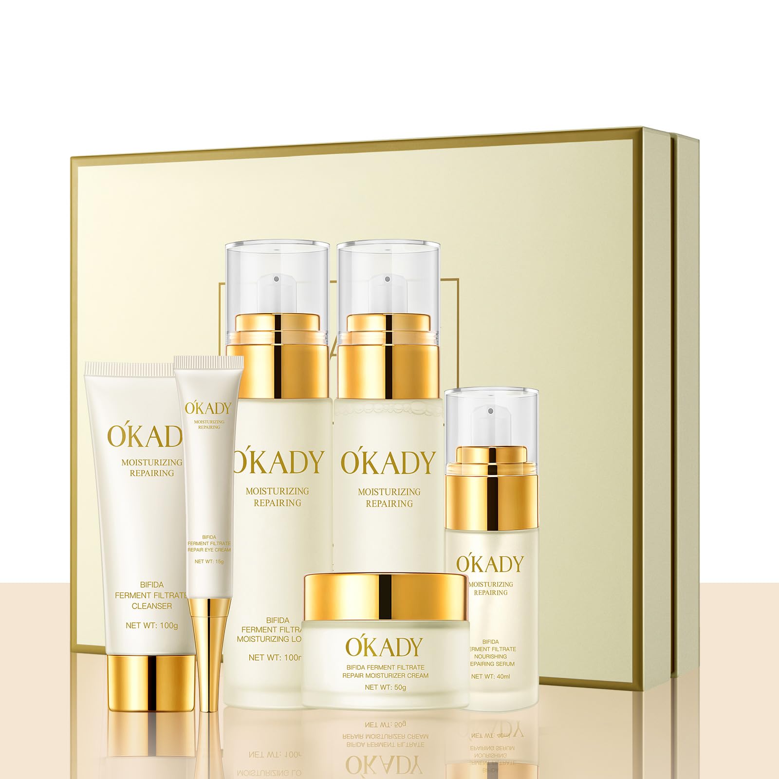 OKADY repair eye cream image illustrating targeted care for bright under-eye area.