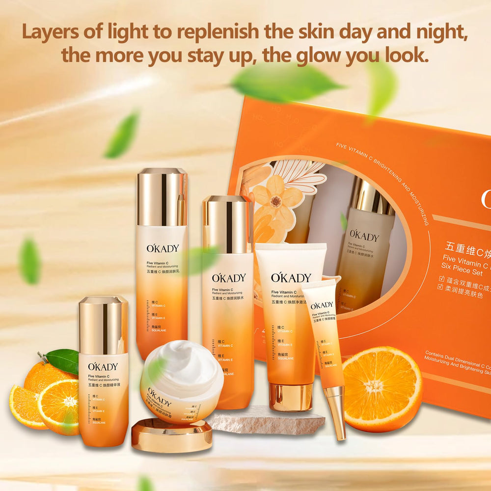 OKADY Vitamin C night cream image nourishes overnight for a refreshed morning look.
