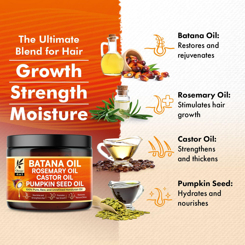 Okaga Batana Oil used as weekly mask or daily finisher.