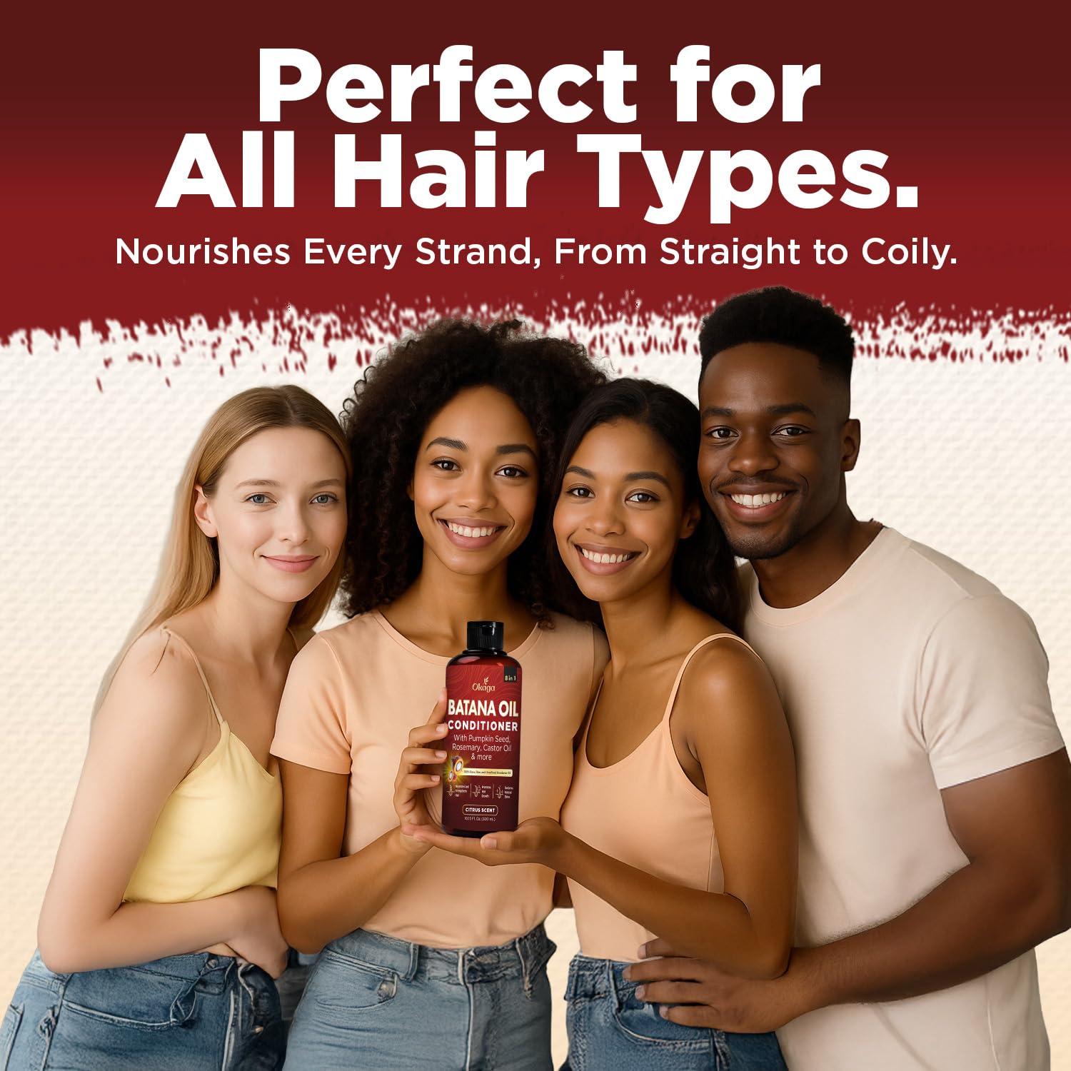 Okaga Batana Oil Conditioner creamy texture swirl for even distribution