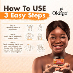 Okaga Batana Oil provides natural shine for dry or frizzy hair.