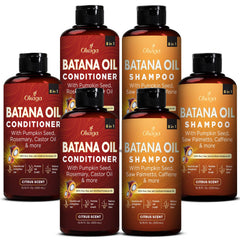 Okaga Batana Oil Shampoo bottle showing gentle cleansing for textured hair