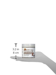 OKAY coconut oil on skin for quick hydration and softness.