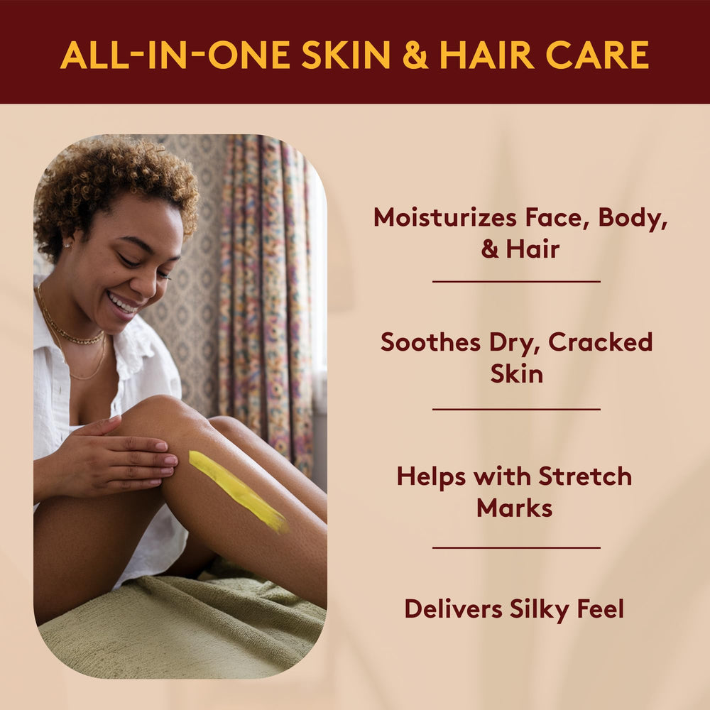 OKAY Shea Butter yellow color indicates natural composition and rich nourishment.