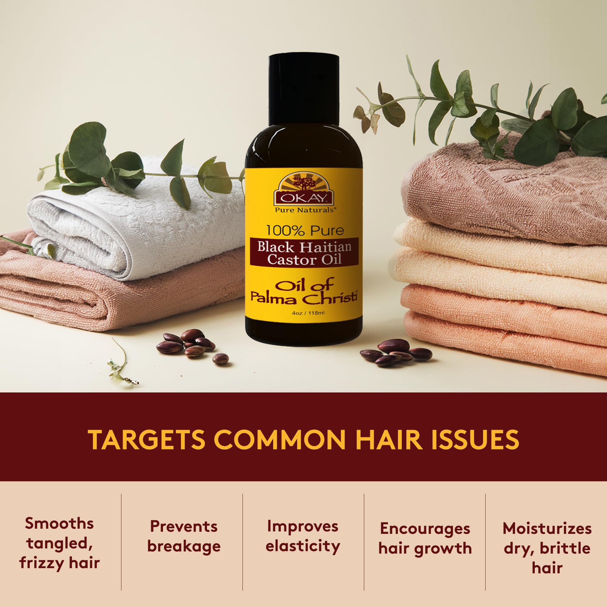 Two-pack box view of Okay castor oil products