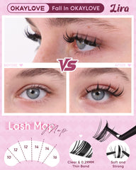 OKAYLOVE CC curl clear band lashes deliver natural lift and soft definition.