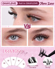 OKAYLOVE Curved lash tweezers for precise, comfortable application.