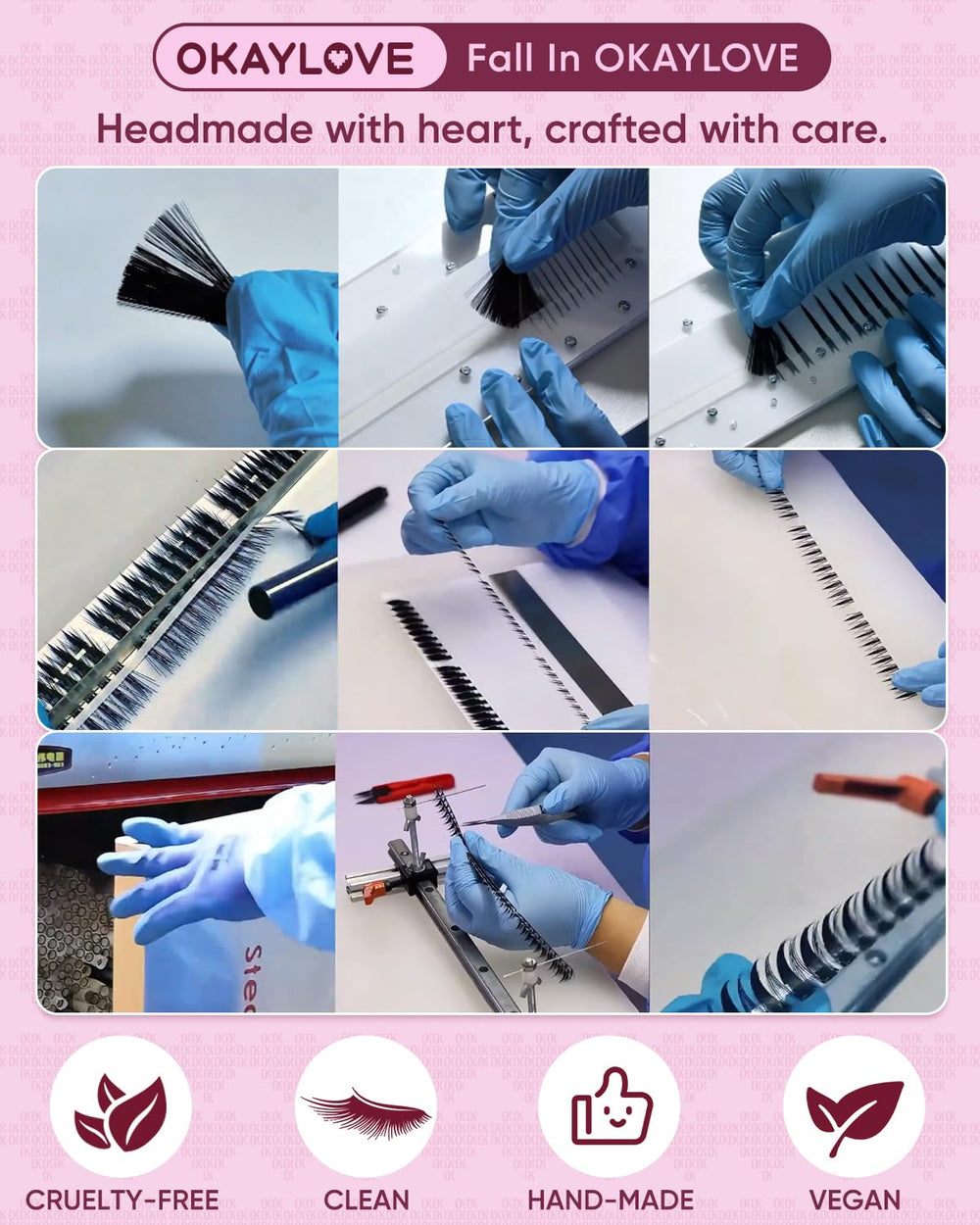 OKAYLOVE DIY cosplay eyelashes for salon-like results at home.