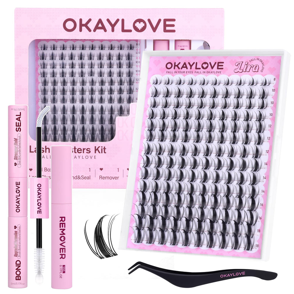 OKAYLOVE LIRA manga lash clusters with spikes for a soft eye-opening look