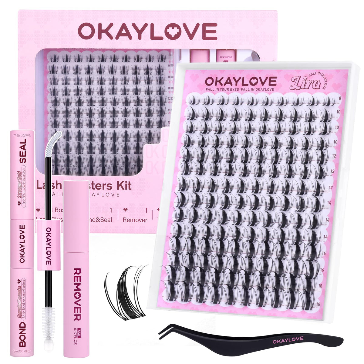 OKAYLOVE LIRA manga lash clusters with spikes for a soft eye-opening look