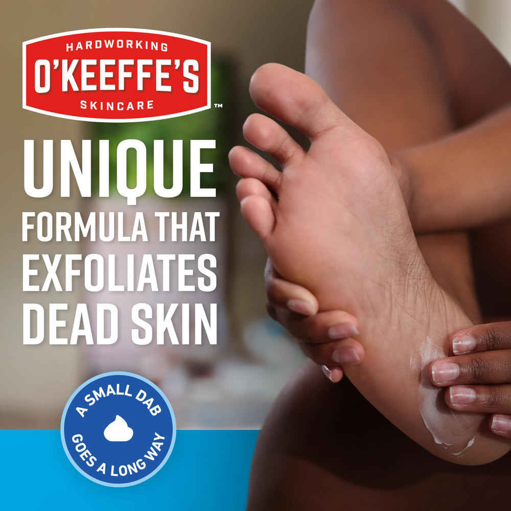 O'Keeffe's Healthy Feet cream forms a moisture barrier on skin