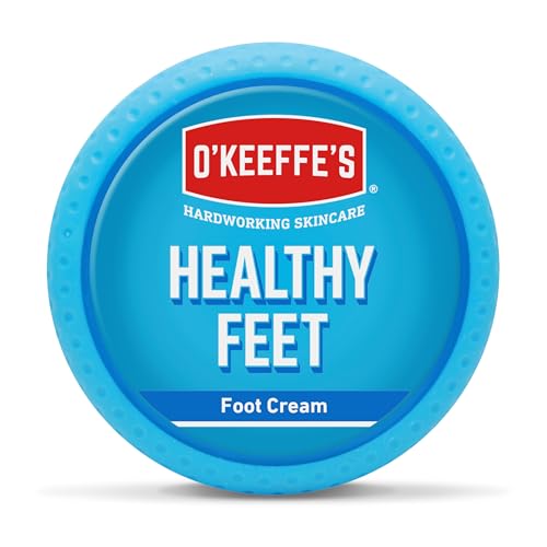 Closeup of O’Keeffe’s Healthy Feet cream texture for effective moisturization
