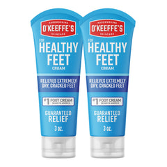 O'Keeffe's Healthy Feet foot cream 2-pack tubes shown for long-lasting moisture and relief.