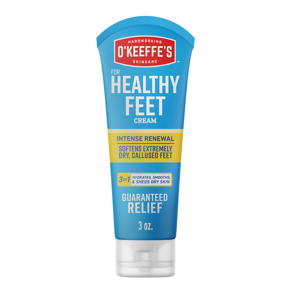 O'Keeffe's Healthy Feet intense renewal cream tube ready for precise application