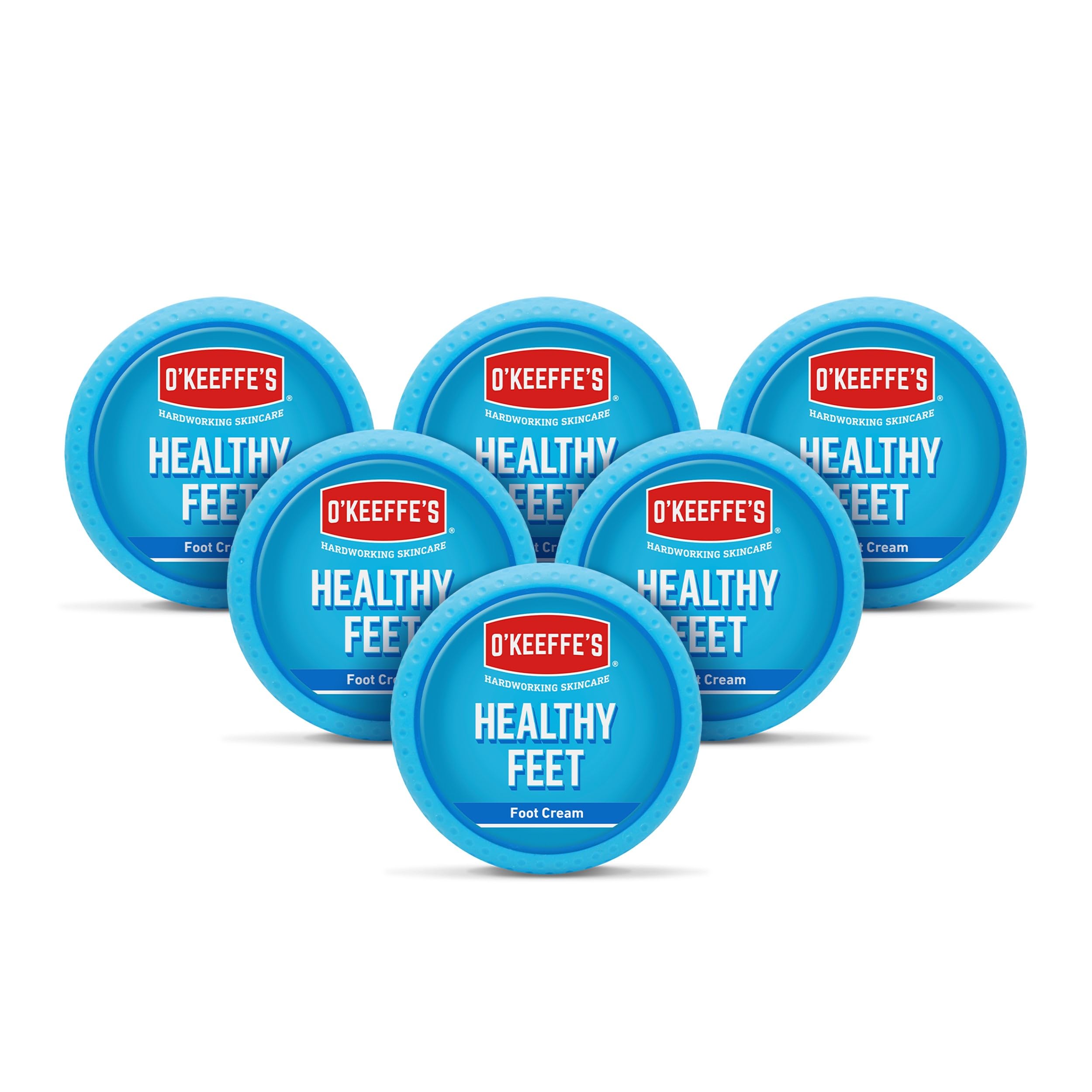 O’Keeffe’s Healthy Feet jar 91g on display for daily foot care
