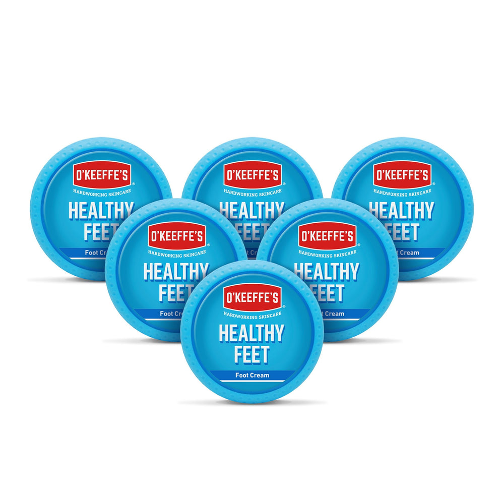 O’Keeffe’s Healthy Feet jar 91g on display for daily foot care