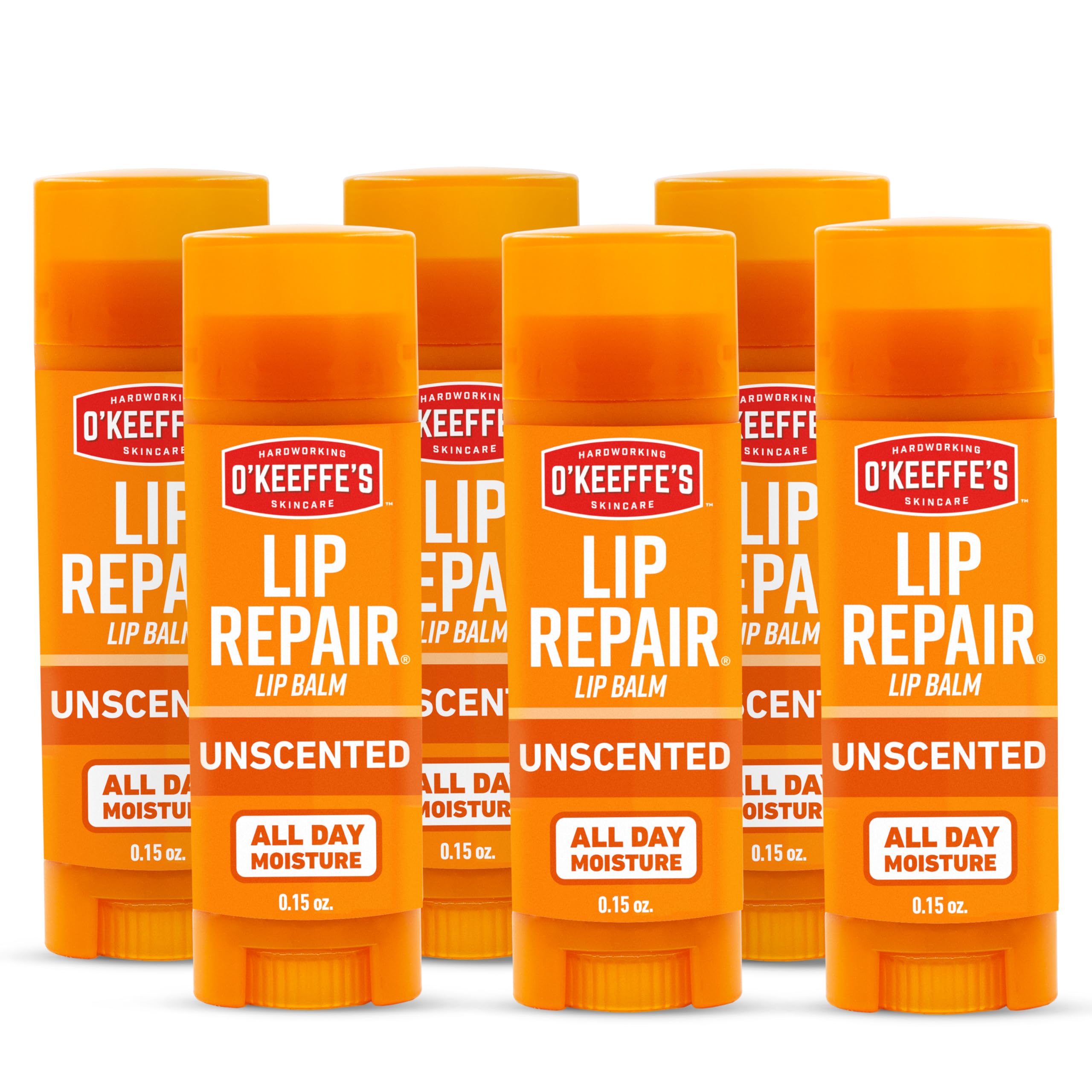 O'Keeffe's Lip Repair original stick applied for instant moisture relief