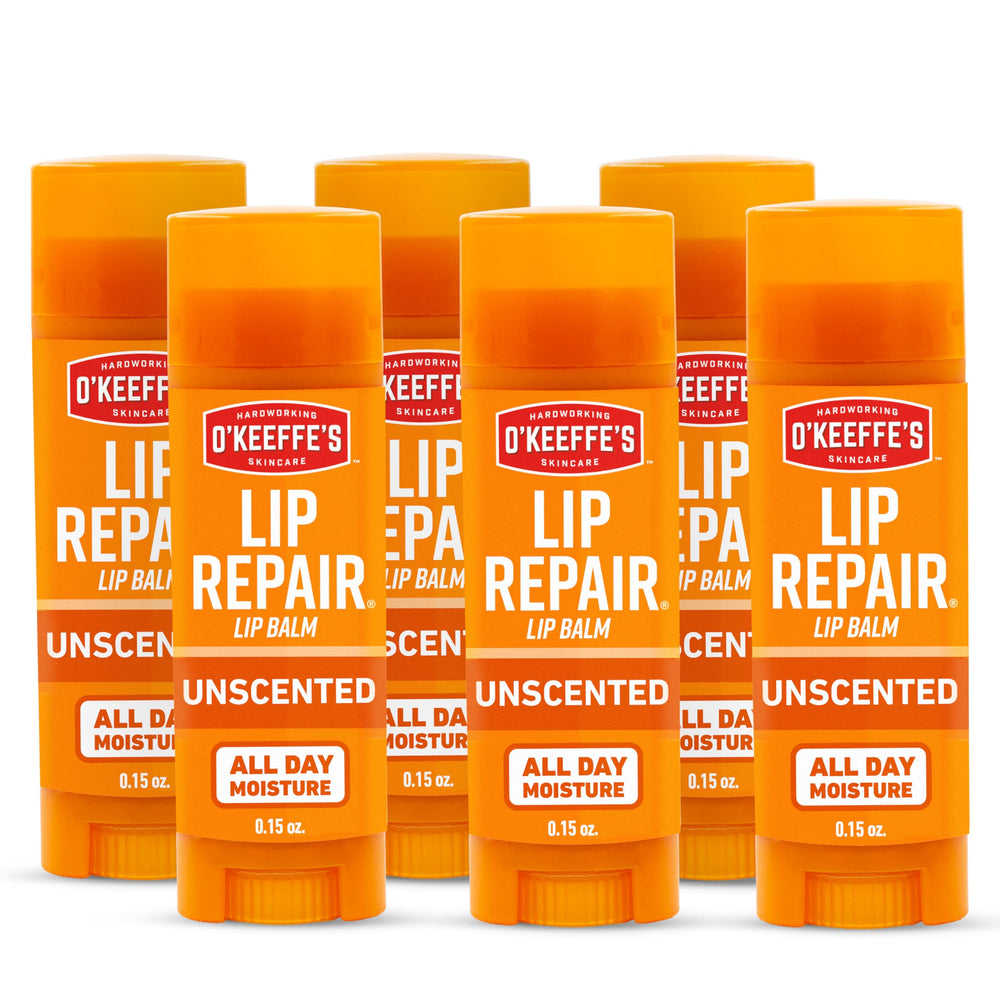 O'Keeffe's Lip Repair original stick applied for instant moisture relief