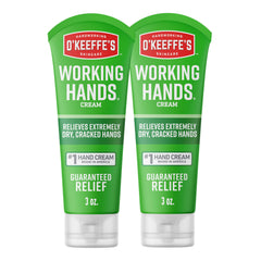 O'Keeffe's Working Hands bottle shown for application to dry skin and quick relief