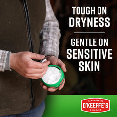 O'Keeffe's Working Hands cream dispense shows easy application for quick moisture.