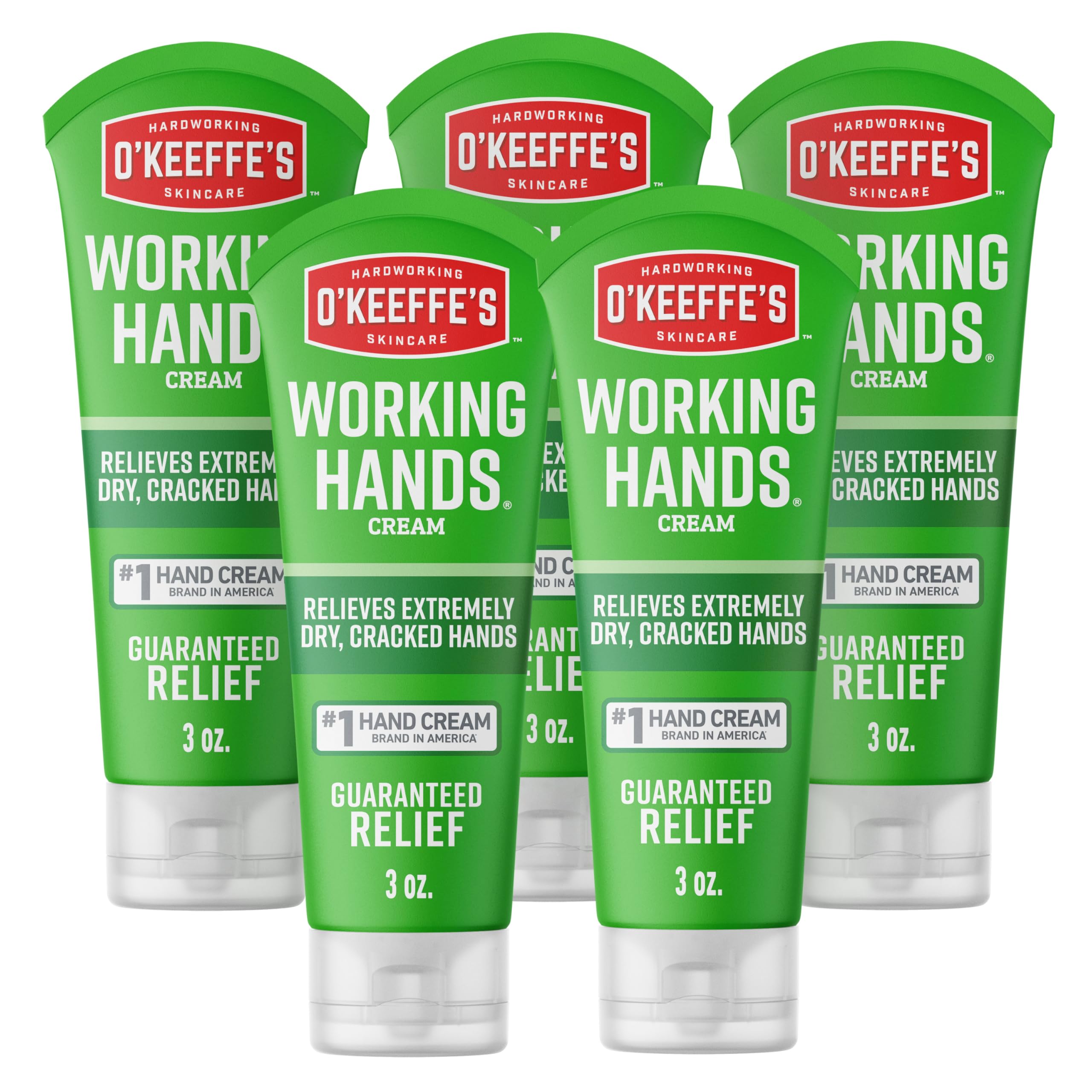 O'Keeffe's Working Hands cream tube ready to moisturize extremely dry skin.