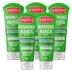 O'Keeffe's Working Hands cream tube ready to moisturize extremely dry skin.