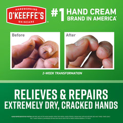 O'Keeffe's Working Hands jar cap close-up showing unscented formula.