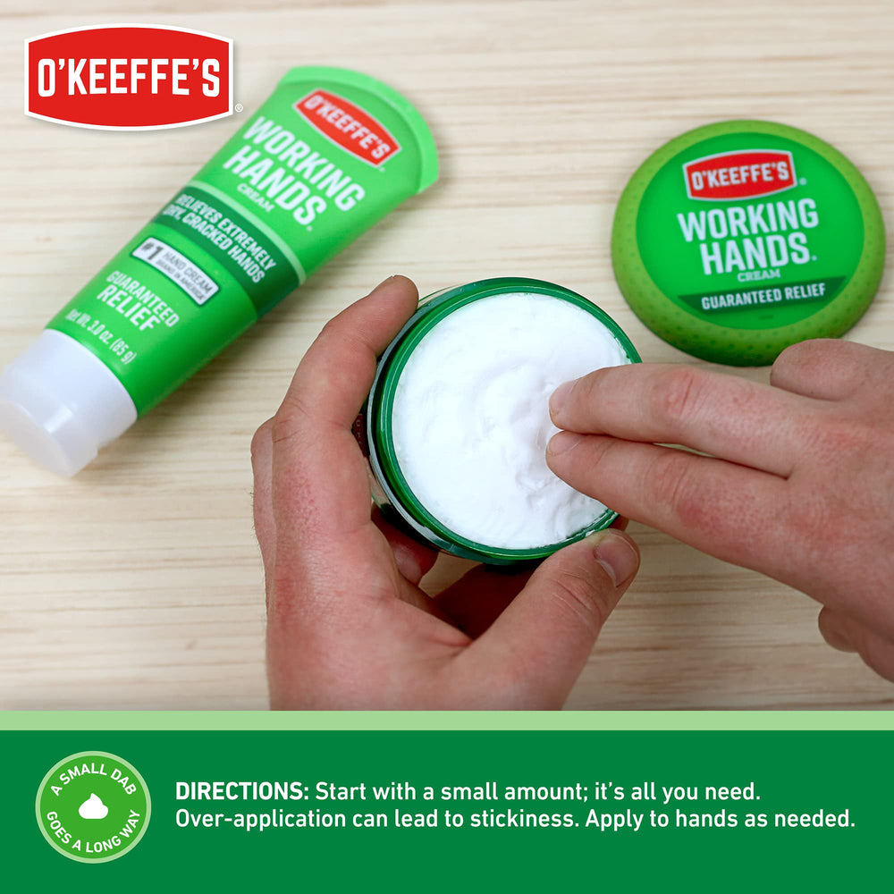O'Keeffe's Working Hands travel-size tube ready for on-the-go relief.