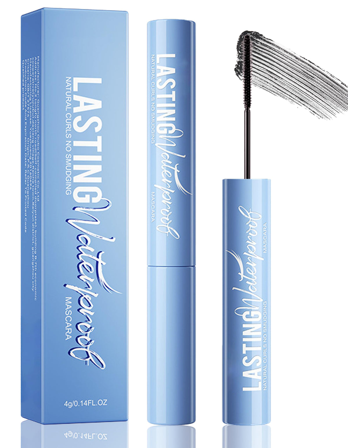 Okerker Black Mascara enhances fine short lashes with precise definition.