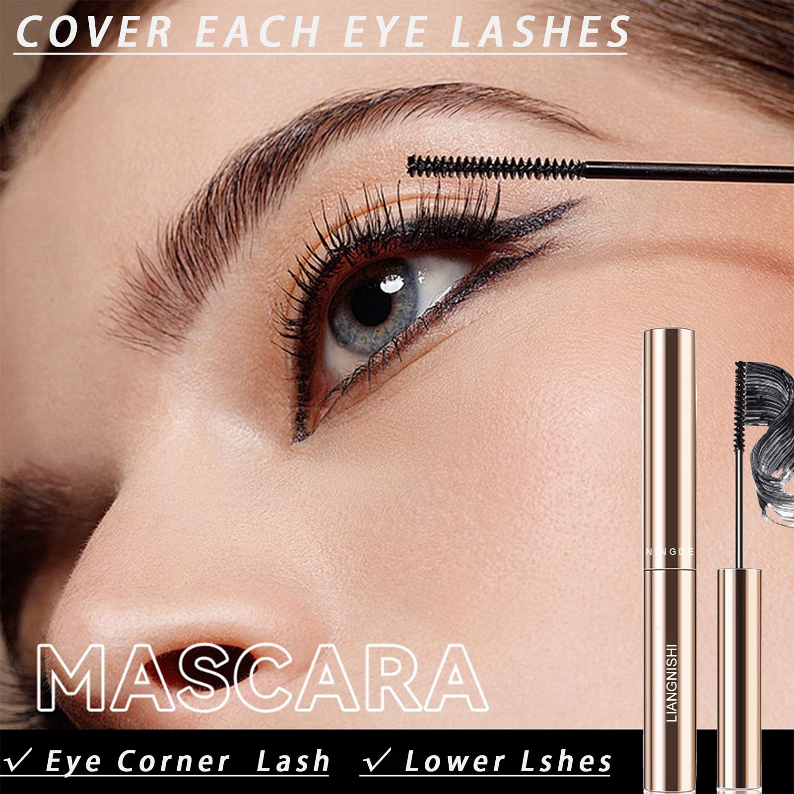 Okerker coats lashes from root to tip for noticeable length