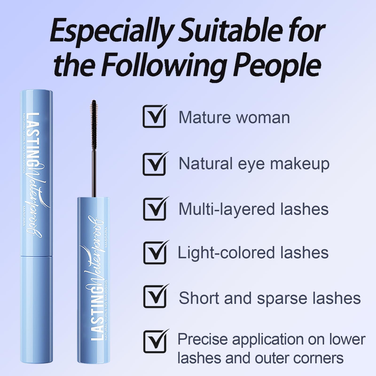 Waterproof formula resists humidity and sweat for lasting wear.